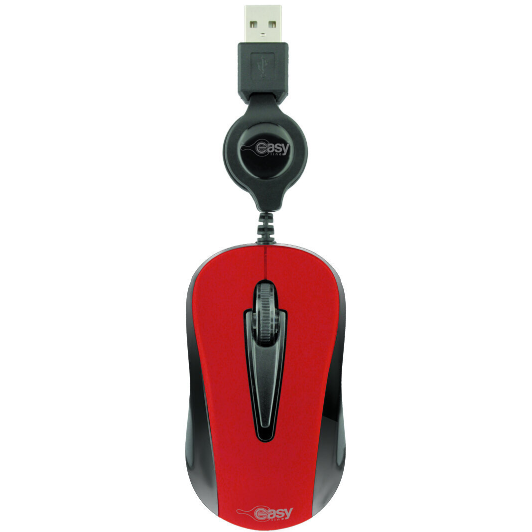 Mini Mouse Easy Lineel-993353  Optico Retractil Rojo
