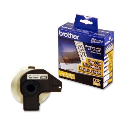 Rollo De 300 Etiquetas Brother Dk1203 Pre-Cortadas 17Mm X 87.1Mm