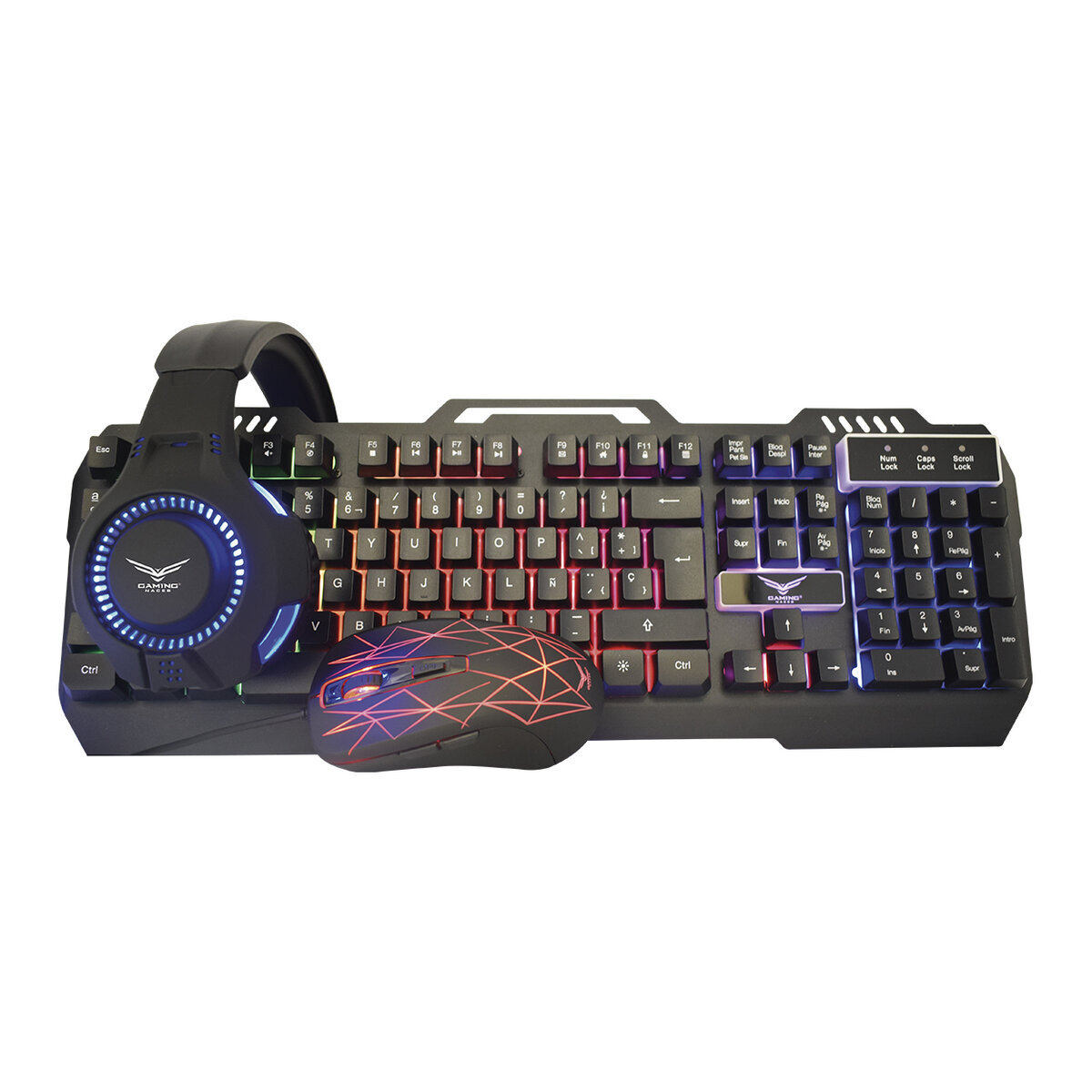 Kit Gamer Naceb Na-0925 Teclado, Diadema, Mouse Y Tapete