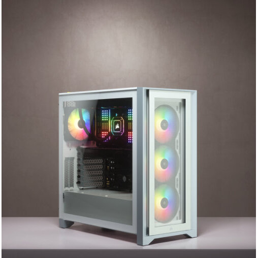 Gabinete Corsair Icue 4000X Rgb White Tg Atx Cc-9011205-Ww