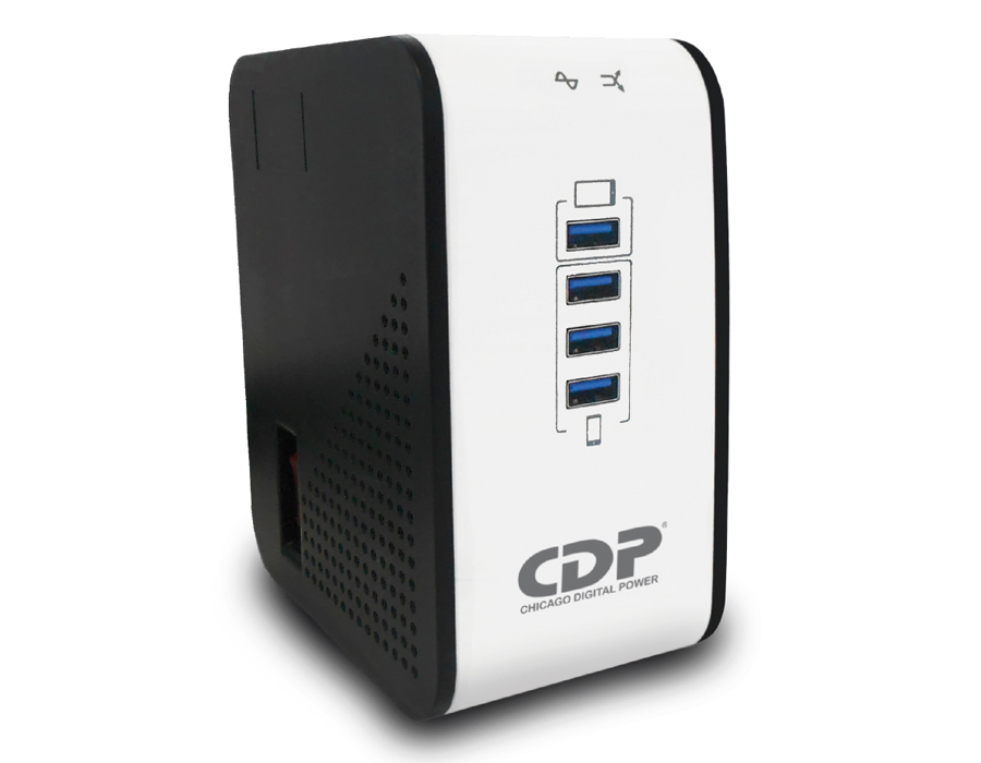 Regulador Cdp R2Cu-Avr1008 1000Va 8 Contactos, 4 Usb De Recarga