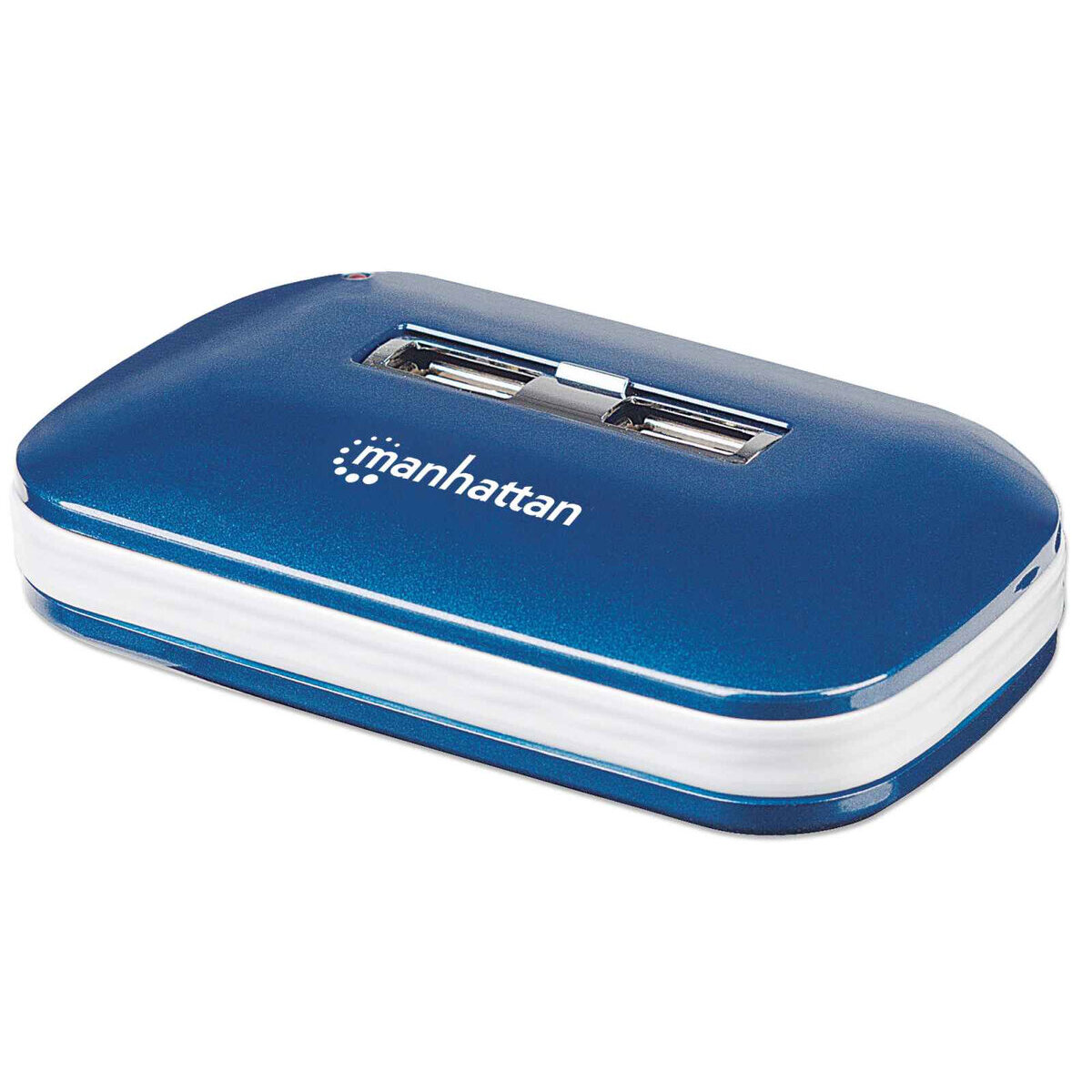 Hub Manhattan Usb V2.0 7 Ptos Azul Con Fuente 161039