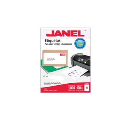Etiqueta Janel Laser J-5163 51X102 Mm Paq C/25 Pz0