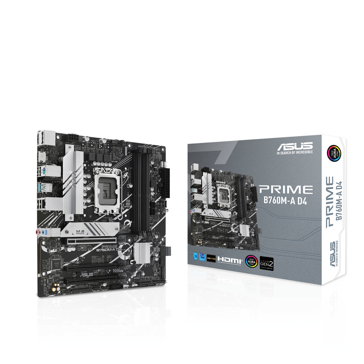 Tarjeta Madre Asus Prime B760M-A Socket 1700 Ddr4 Pcie 4 2X M.2 Dp 2X Hdmi Prime B760M-A D4