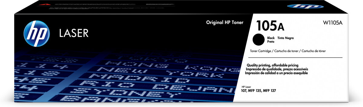 Cartucho De Toner Laser Original Hp 105A Negro W1105A
