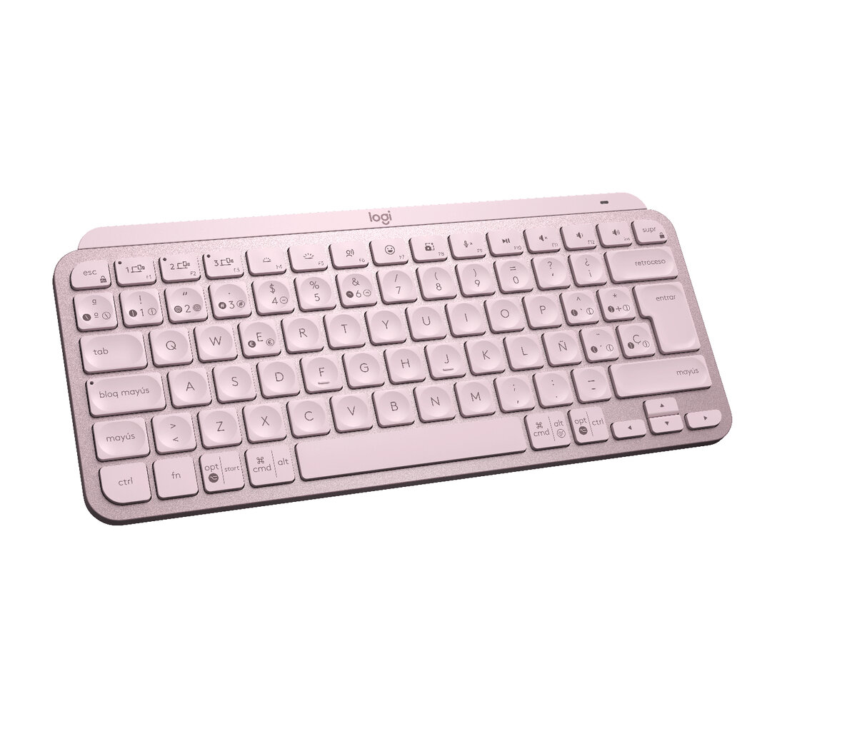 Teclado Bluetooth Logitech Mx Keys Mini Iluminacion Rosa (920-010478)
