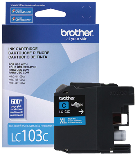 Cartucho Brother Lc103C Cyan  600 Paginas P/Mfcj870Dw / Mfcj285Dw