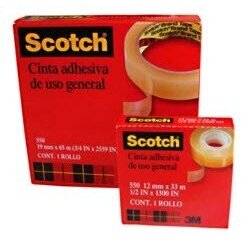 Cinta 3M 550 24X65 Transparente Adhesiva Articulos Escolar Y Oficina