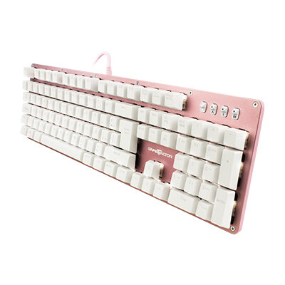 Teclado Gamer Game Factor Kbg400 Mecanico Switch Red Rosa