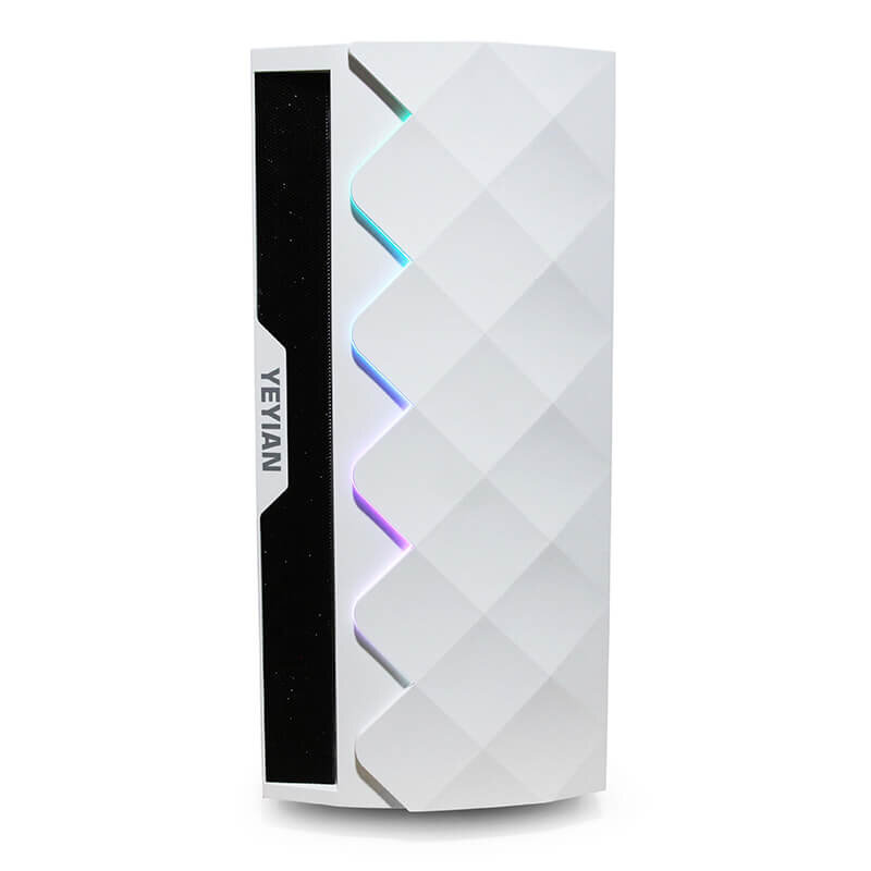Gabinete Yeyian Yga-49702-FA Abyss 2500 Atx C/T 3Ven Rgb2 Usb3.0 Blanco