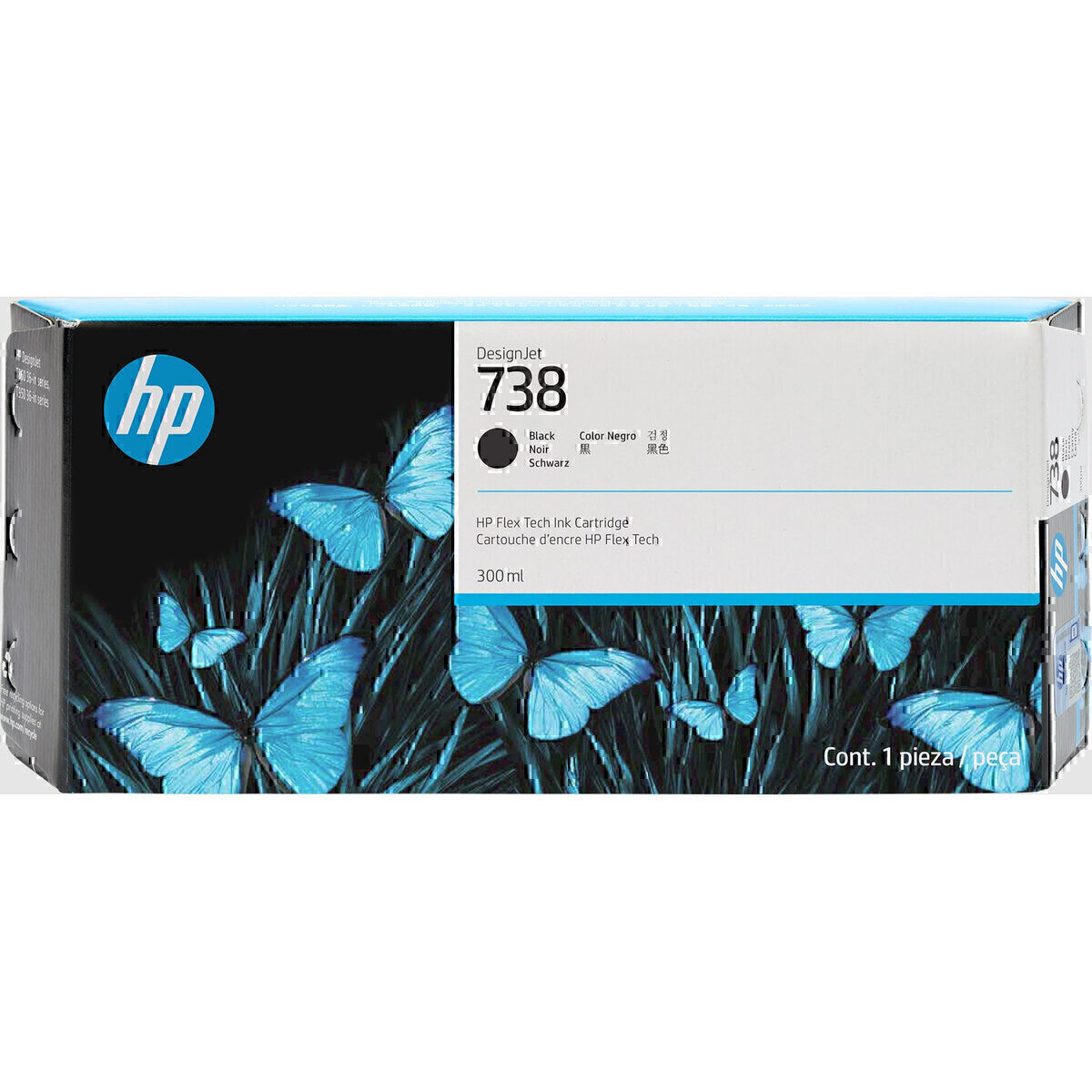 Cartucho De Tinta Hp Designjet 738 300Ml Negro 498N8A