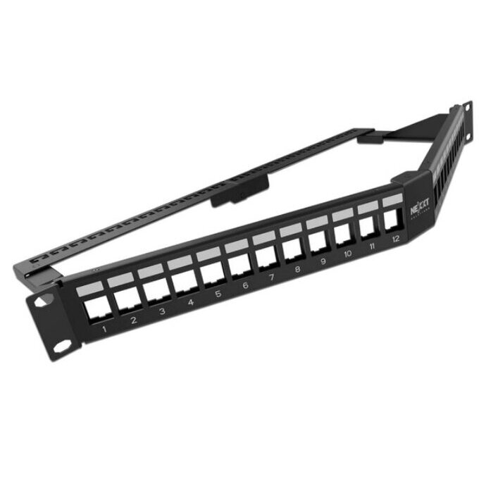 Patch Panel Nexxt Solutions Modular Blindado Para Rack Angulado 24X Puertos Rack 1 U Aw192Nxt12