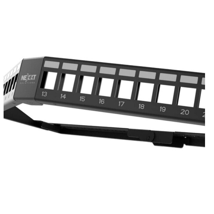 Patch Panel Nexxt Solutions Modular Blindado Para Rack Angulado 24X Puertos Rack 1 U Aw192Nxt12