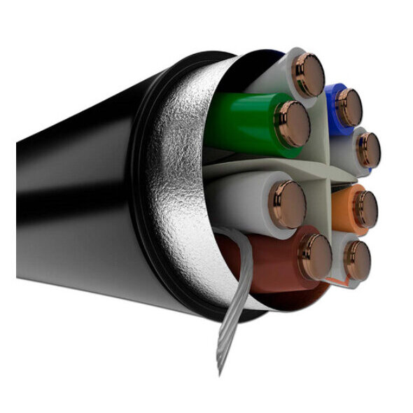 Bobina Cable Utp Nexxt Solutions Cat6 23Awg Para Exterior 305M Negro Ab356Nxt07