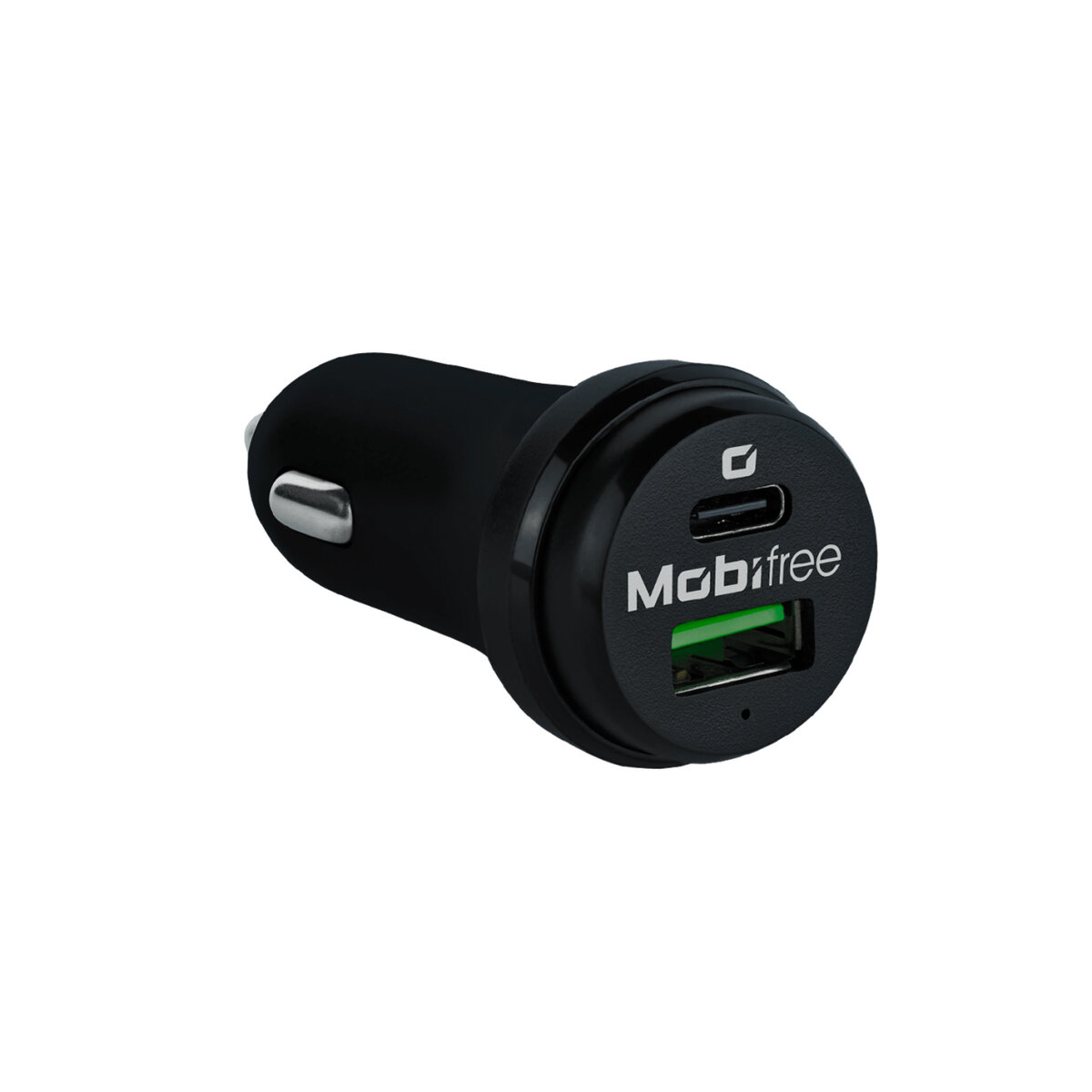 Cargador De Auto Mobifree Usb A Y Usb Tipo C Negro Mb-923330