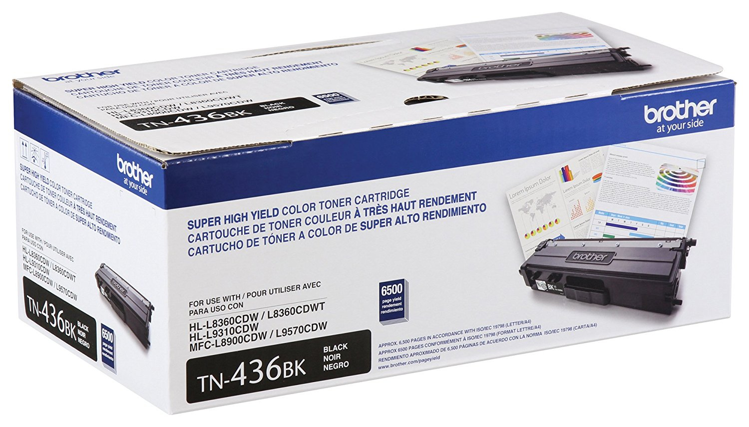 Toner Brother Tn436Bk 6500 Paginas Negro