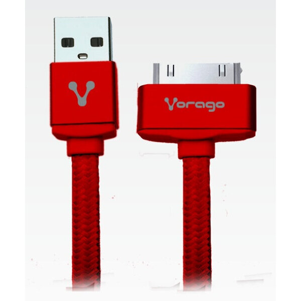 Cable Vorago Cab-118 Usb-Apple Dock 1 Metro Rojo Bolsa