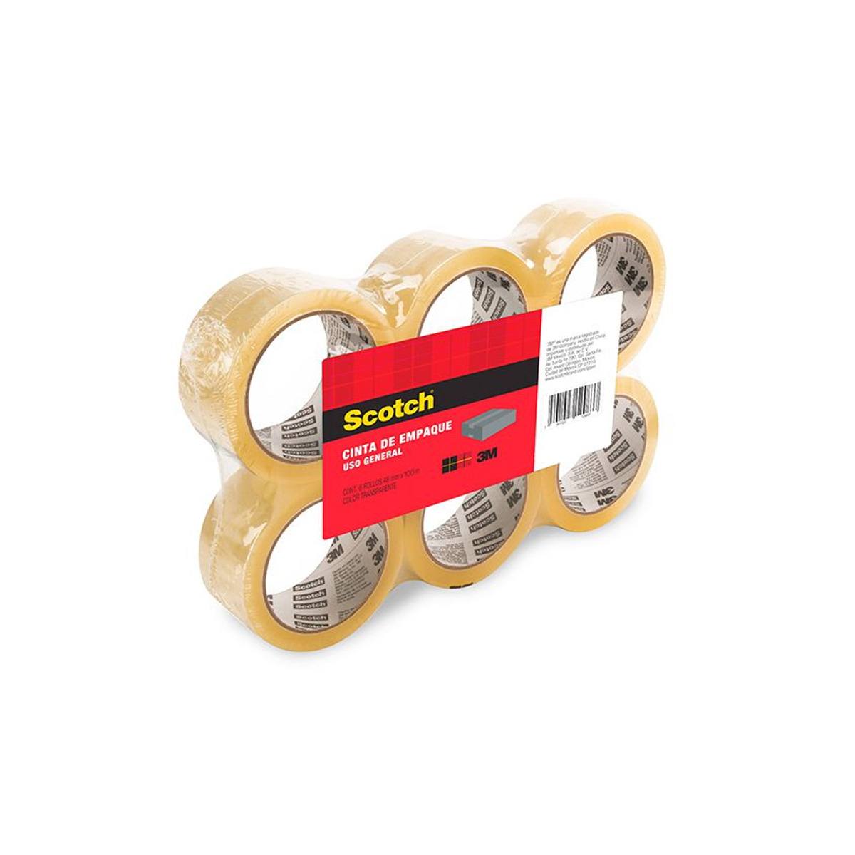 Cinta Adhesiva 3M 360 40Mm X 100M Transparente 6 Piezas Mc500000914