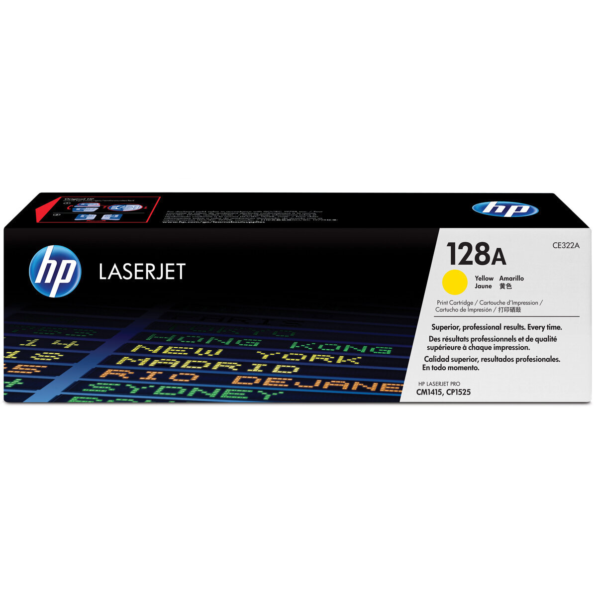 Toner Hp 128A Amarillo Para Cm1415Fnwmfp/Cp1525Nw/Cm1415Fn Ce322A
