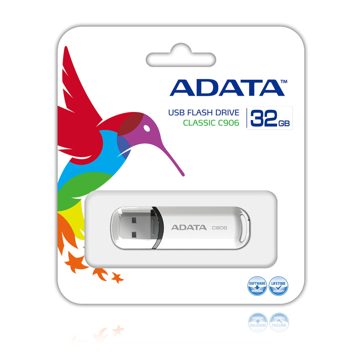Memoria Flash Adata C906 32Gb Usb 2.0 Blanco (Ac906-32G-Rwh)