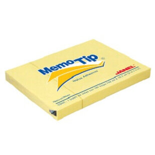 Notas Adhesivas Janel Memo Tip 3X4" Amarillo C/6 Blocks 100 Hojas C/U