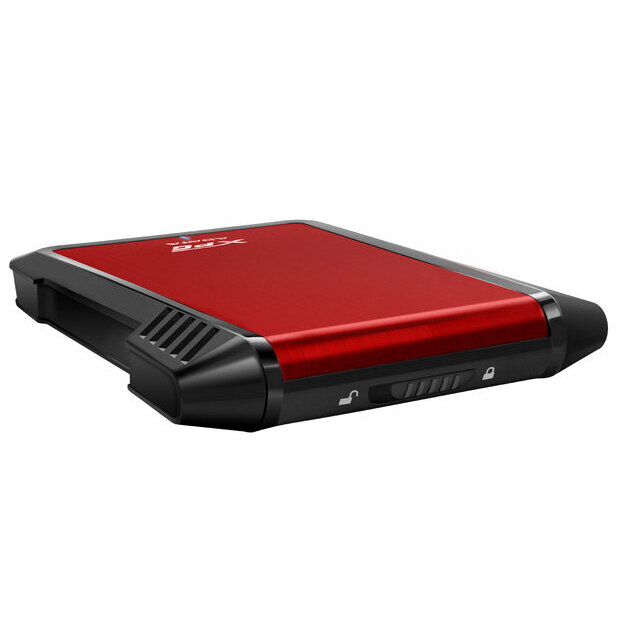 Gabinete Para Disco Adata Xpg Ex500 - Sata 3.0, Usb 3.1, 2.5", Rojo