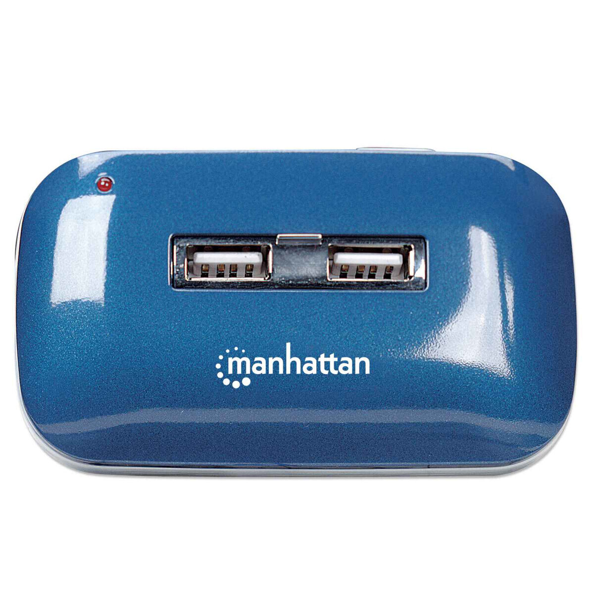 Hub Manhattan Usb V2.0 7 Ptos Azul Con Fuente 161039