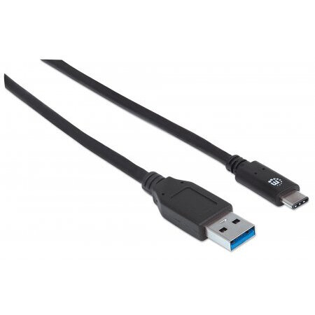 Cable Usb C Manhattan 353373 Color Negro 1 Metro Usb-C - Usb-A