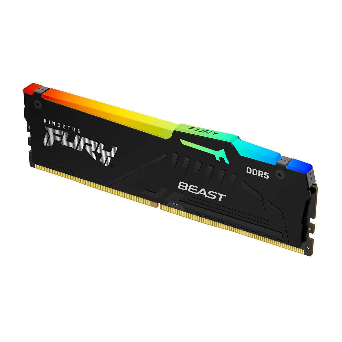 Memoria Ram Kingston Fury Beast Rgb 16Gb Ddr5 6000Mhz Cl36 Negro Kf560C36Bbe2A-16
