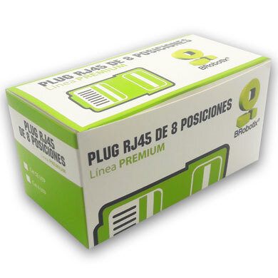 Plug Conectores Rj-45 Brobotix Cat5E Transparente 100X Piezas 174090