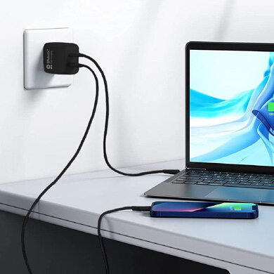 Cargador De Pared Brobotix 6006658 Carga Rápida Dual 1X Usb-A 1X Usb-A 18W Negro