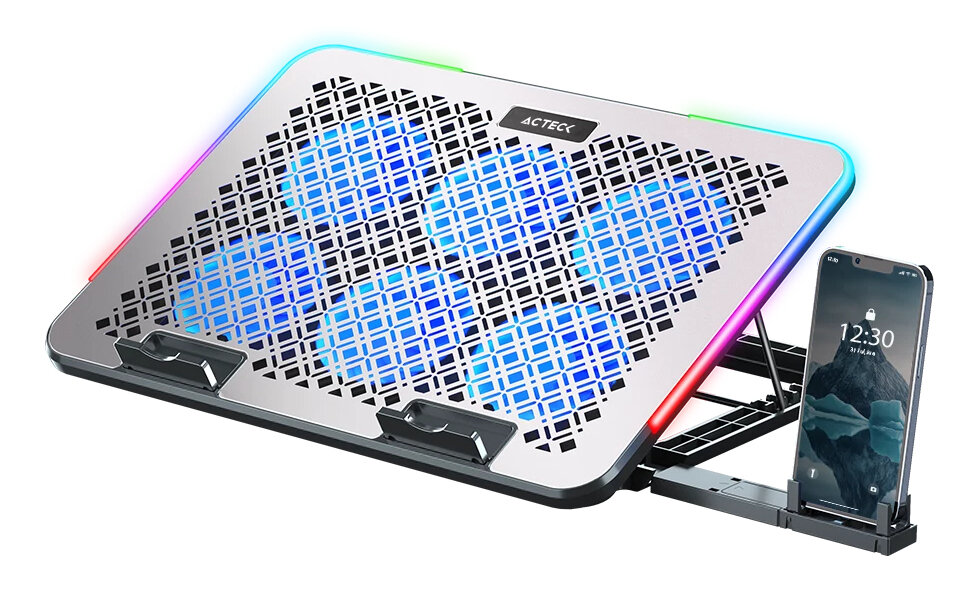 Base Enfriadora Ac-940771 Froost Raw Be630 Rgb Para Laptop Acteck 16.6" 6X 60Mm 2400Rpm Negro