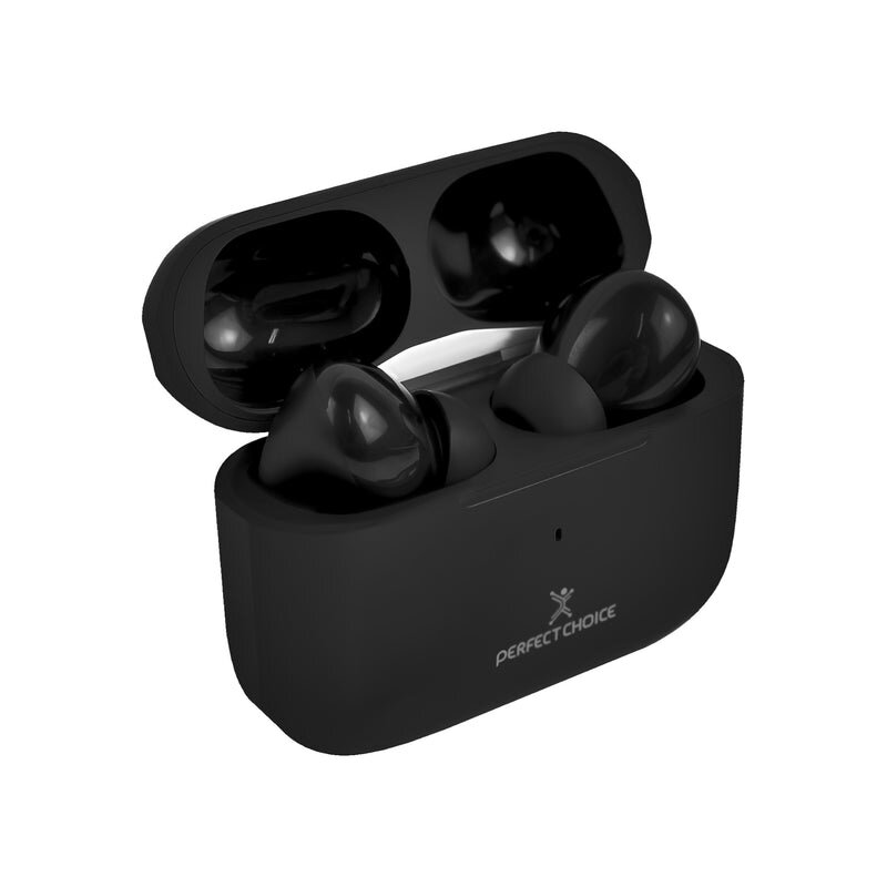 Audífonos Tws Perfect Choice Cancelación De Ruido Inalámbrico Bluetooth 5.3 Negro Pc-117186