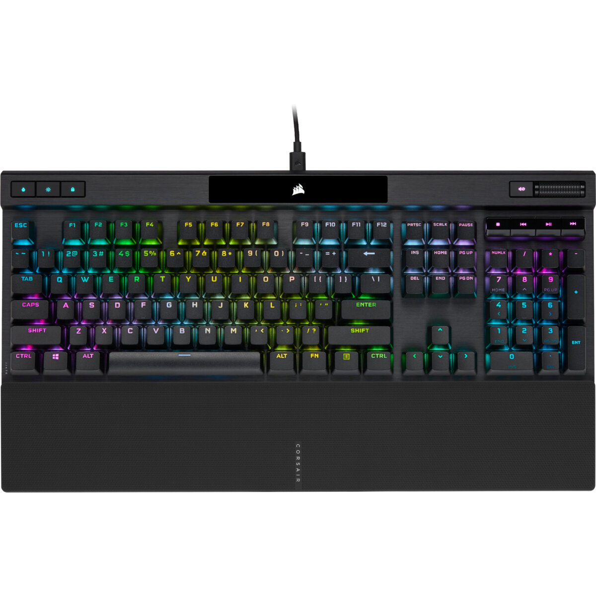 Teclado Mécanico Gamer Corsair K70 Rgb Pro Switches Mx Brown Inglés Alámbrico Negro Ch-9109412-Na