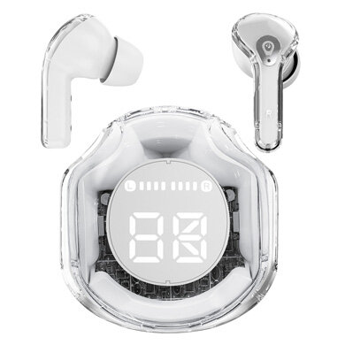 Audífonos Tws Brobotix Earbuds Moon Control Táctil Led Digital Bluetooth 5.3 Blanco 6005842