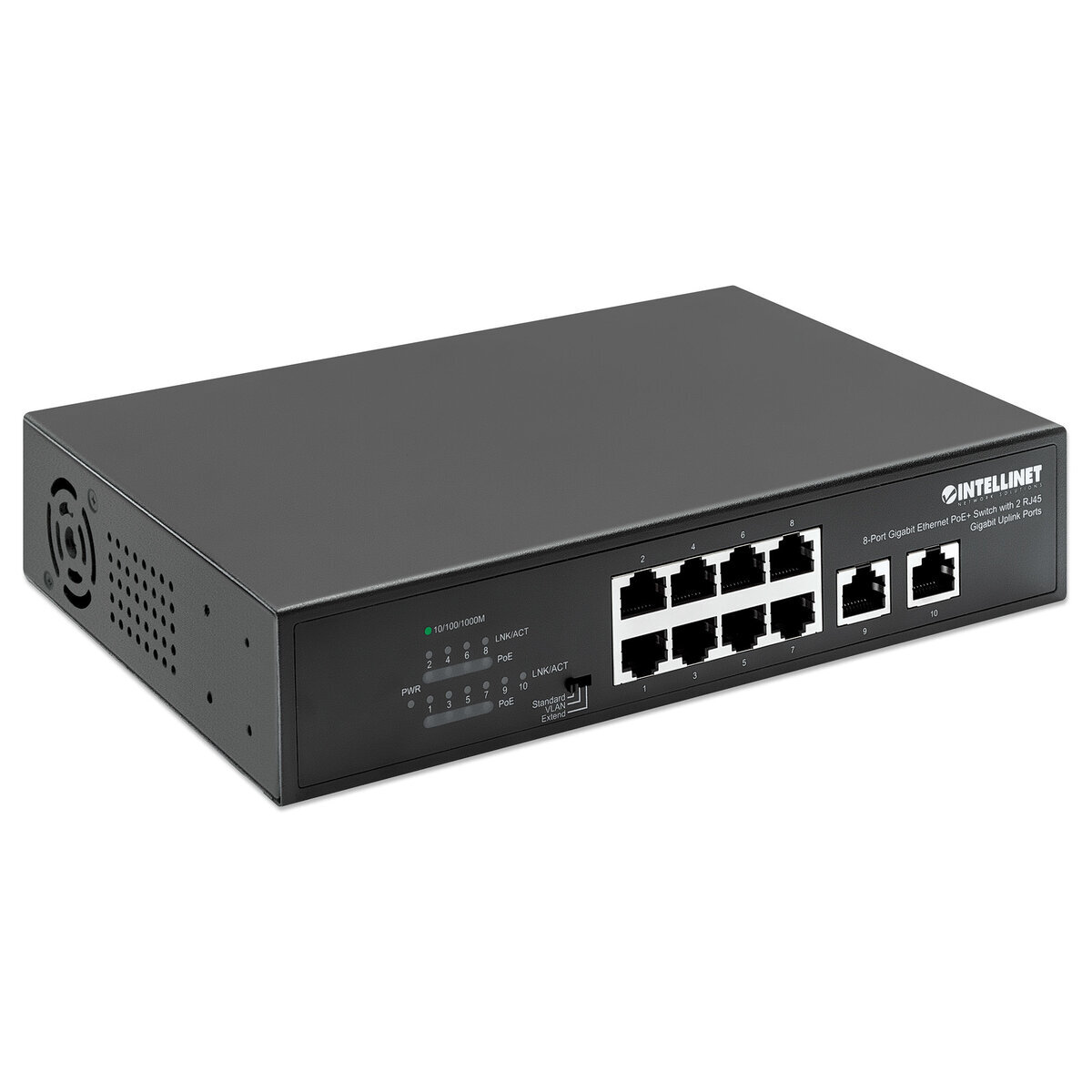 Switch Intellinet Gigabit Ethernet 561402 8X Rj-45 2X Uplink 120W No Gestionable