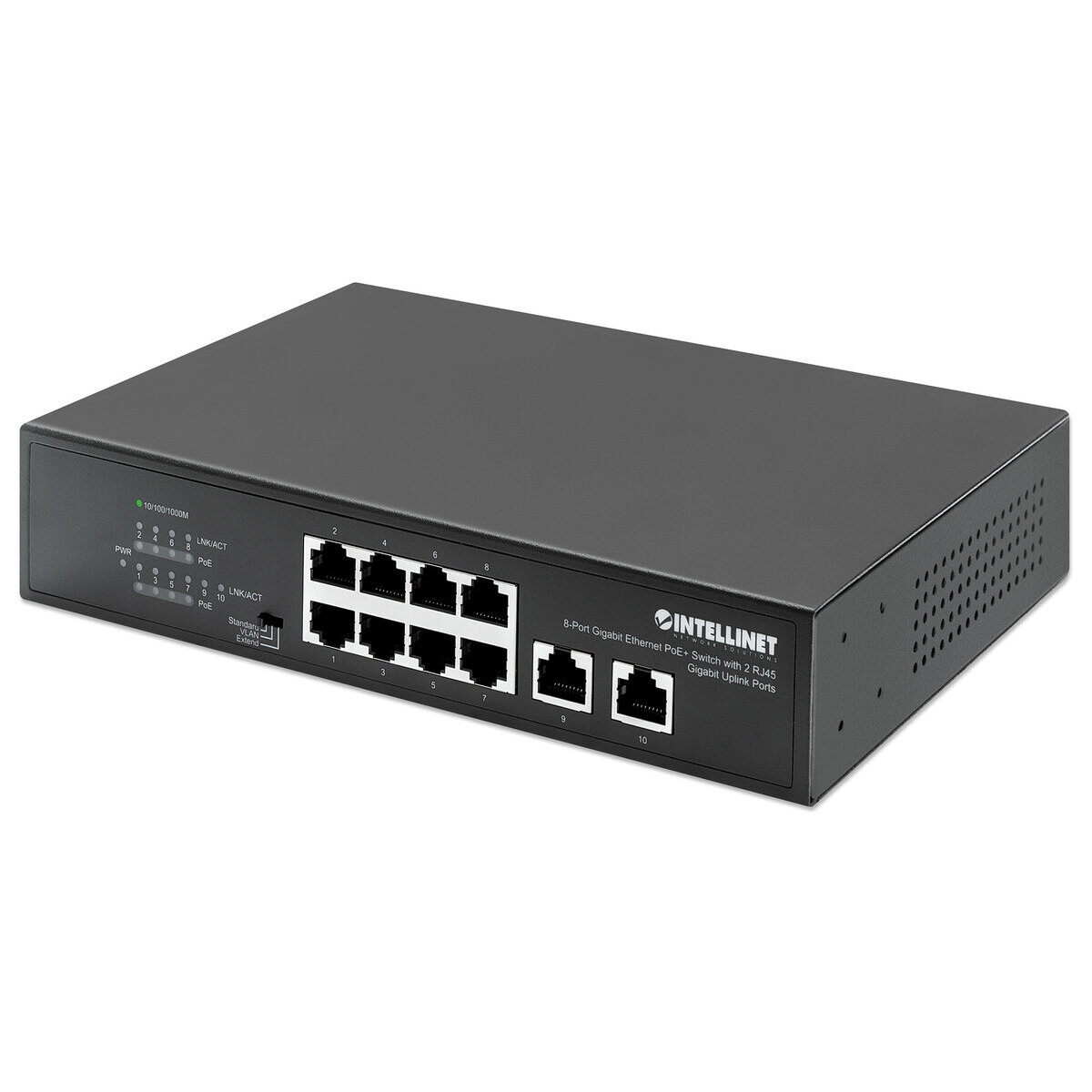Switch Intellinet Gigabit Ethernet 561402 8X Rj-45 2X Uplink 120W No Gestionable