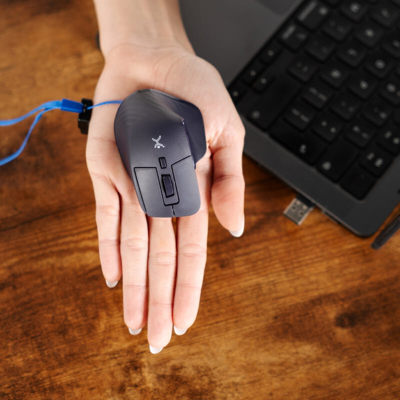 Mouse Perfect Choice Óptico 1600Dpi Pc-045298 4 Botones Bluetooth Rf Azul Pc-045298