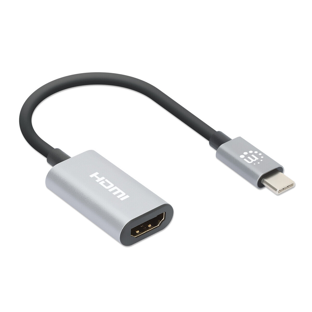 Cable Adaptador Manhattan Usb-C Macho A Hdmi 5Gbit/S Gris 153973