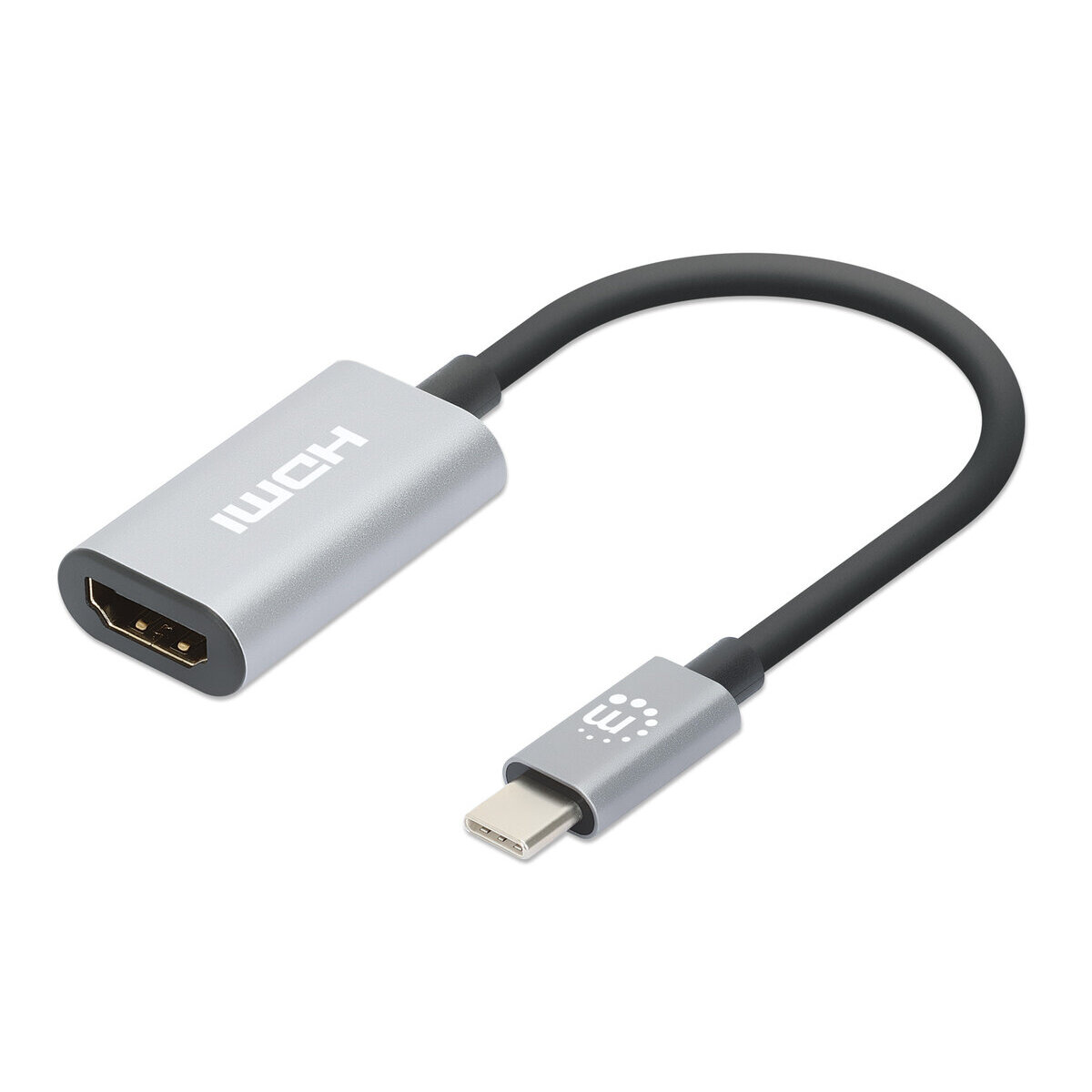 Cable Adaptador Manhattan Usb-C Macho A Hdmi 5Gbit/S Gris 153973