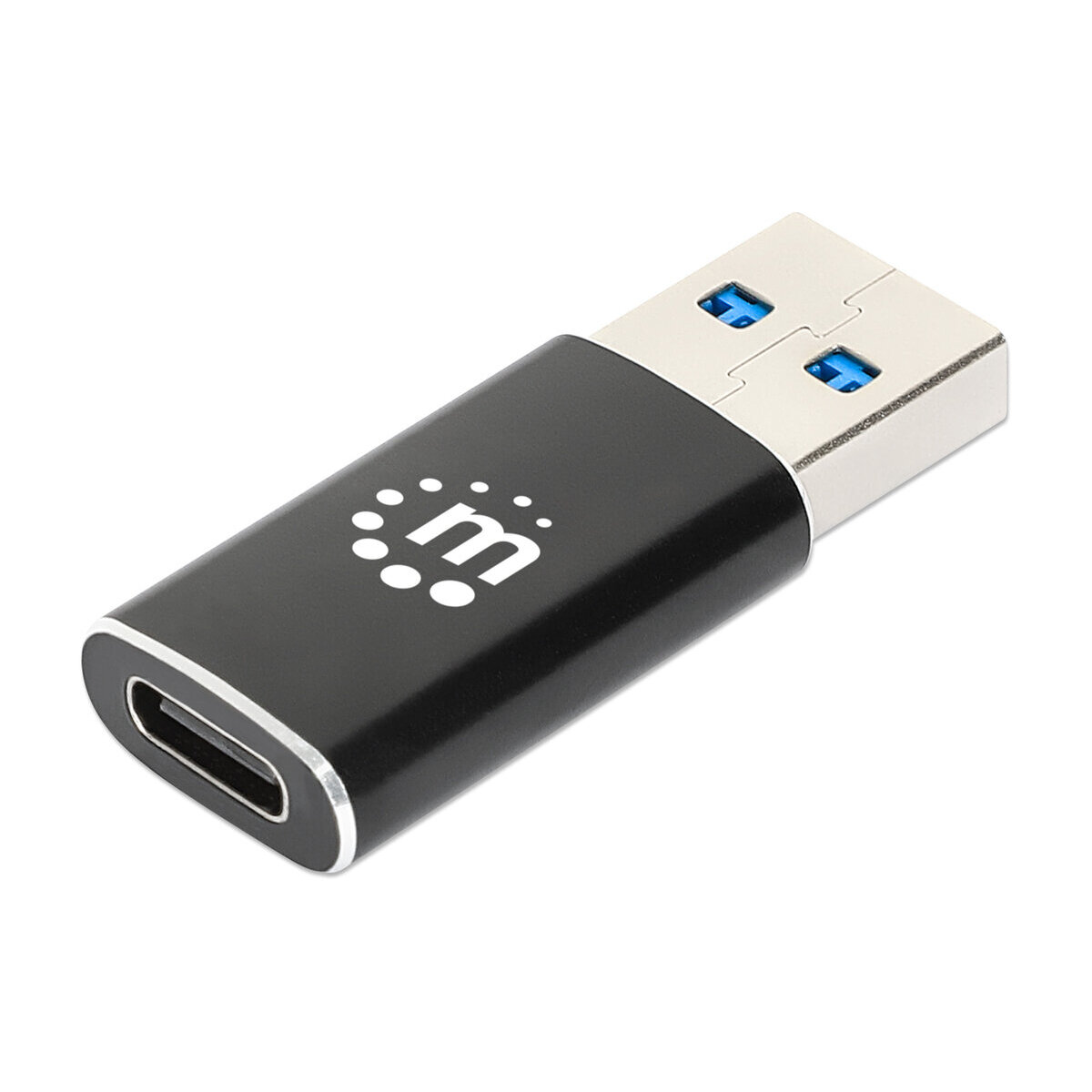 Adaptador Manhattan Usb-A Macho A Usb-C 5Gbit/S Negro 153980
