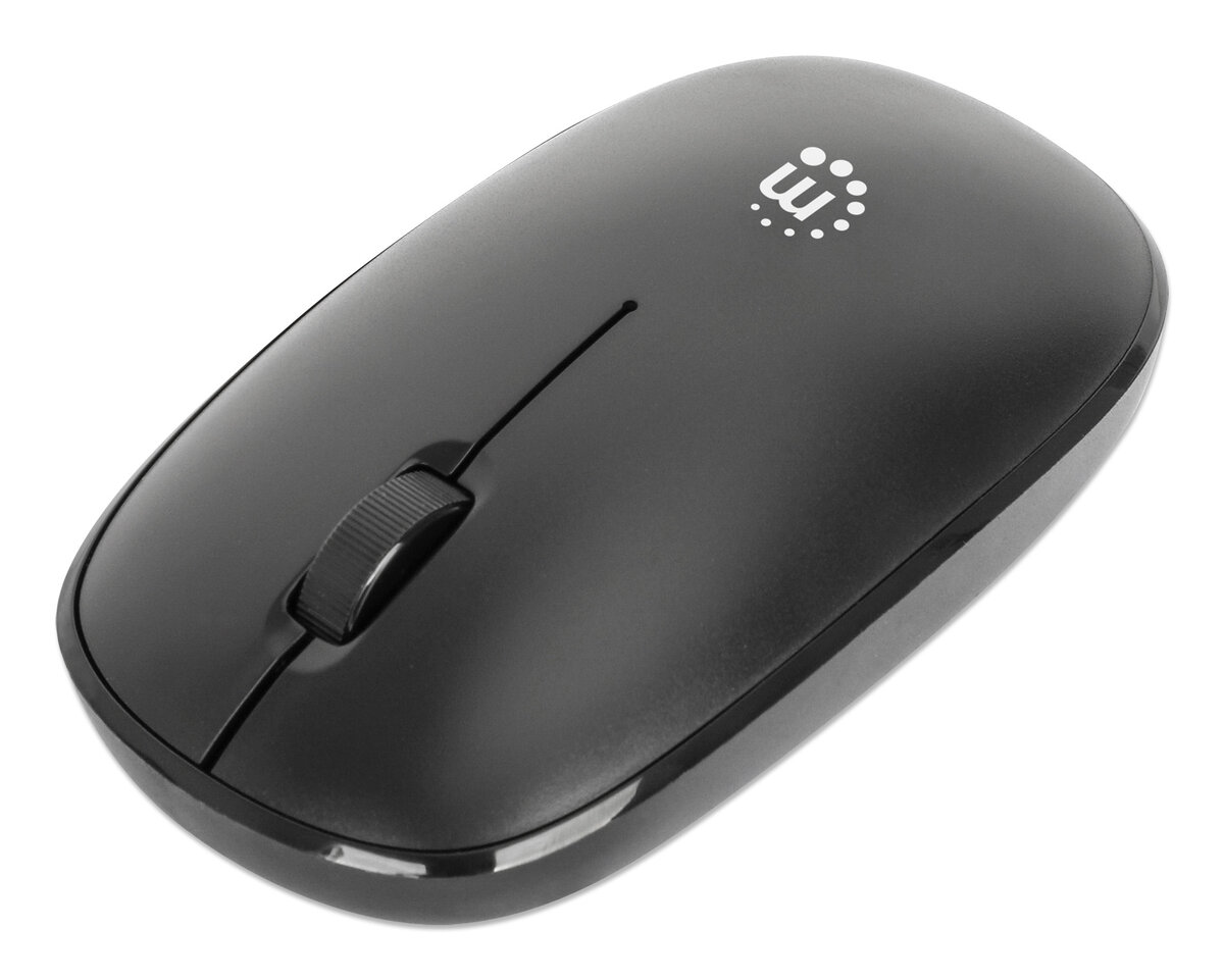 Mouse Manhattan Optico 1200Dpi 3 Botones Inalambrico Usb-A Rf Negro 190312