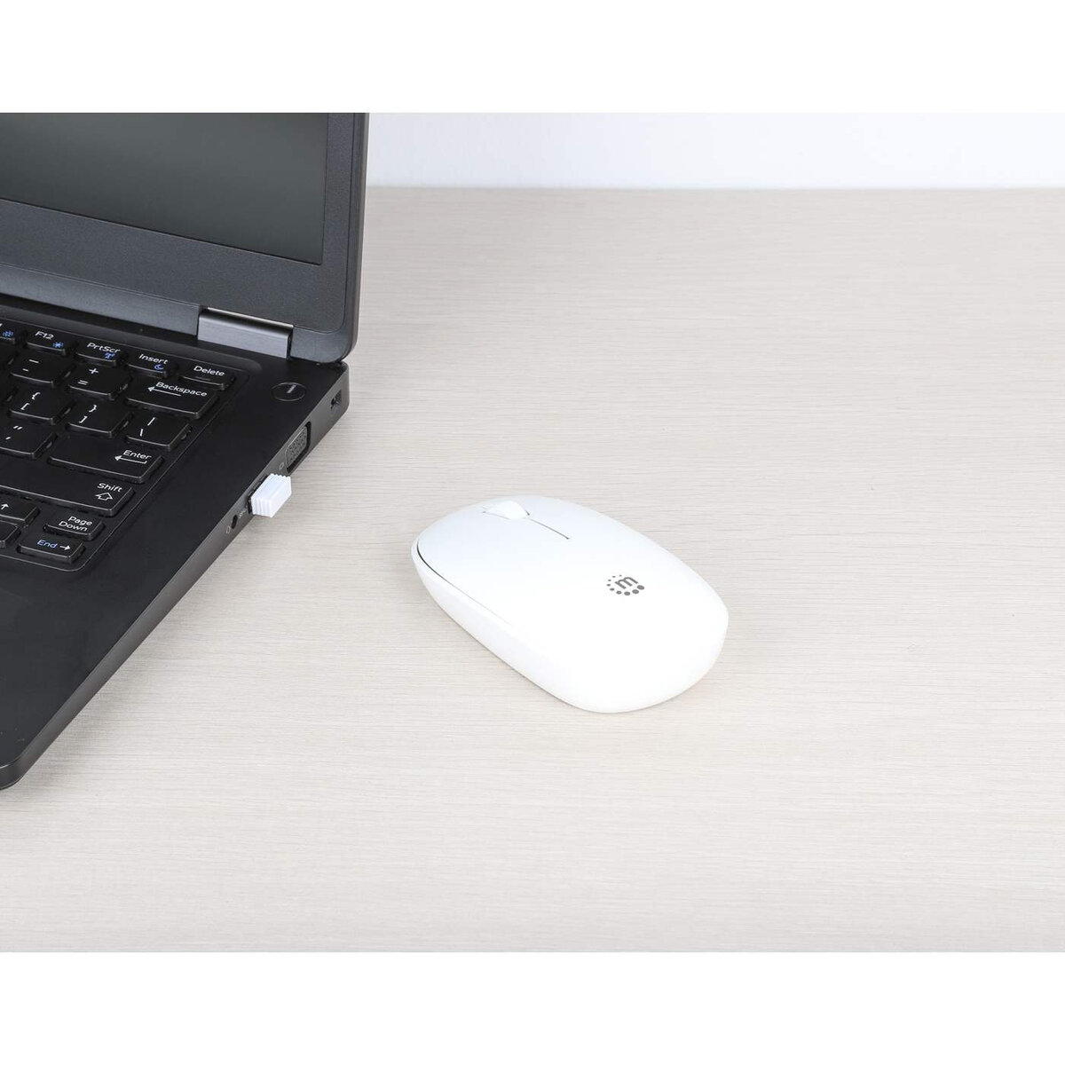 Mouse Manhattan Óptico 1200Dpi 3 Botones Inalambrico Usb-A Rf Blanco 190329