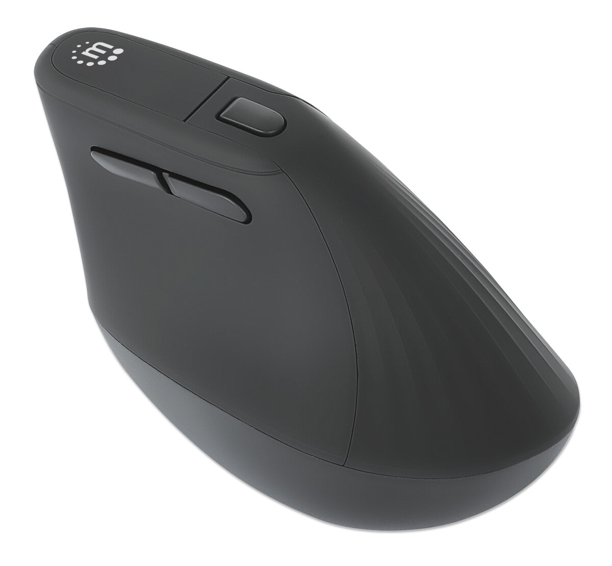 Mouse Ergonómico Manhattan Óptico 6 Botones 1600Dpi Inalambrico Usb-A Rf Negro 190336