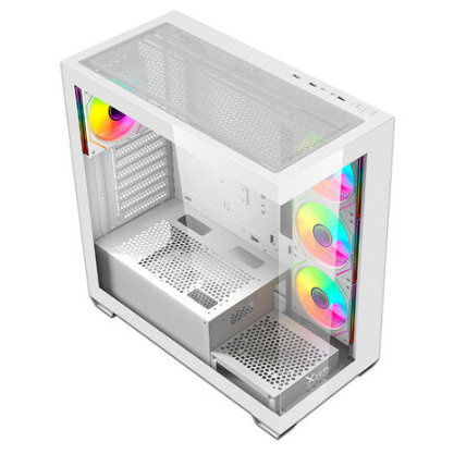 Gabinete Xzeal Yrden Xz-140 Midi-Tower Atx Panel Cristal 4X Ventiladores Instalados Blanco Xzcgb08W