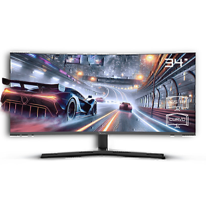 Monitor Gamer Curvo Xzeal Xzmo342B 34" Uwqhd 165Hz Freesync Hdmi Displayport Negro Xzmo342B