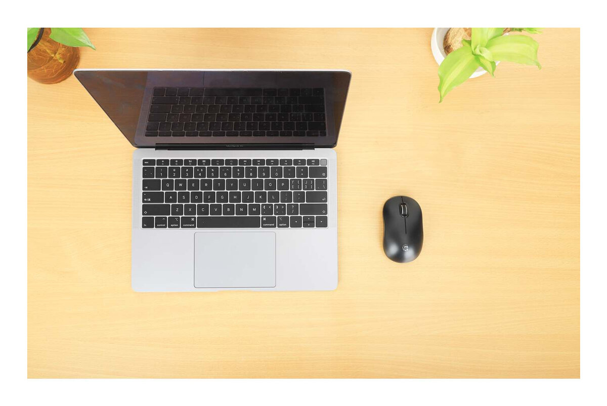 Mouse Manhattan Óptico 1200Dpi 3 Botones Inalambrico Usb-A Rf Negro 190374