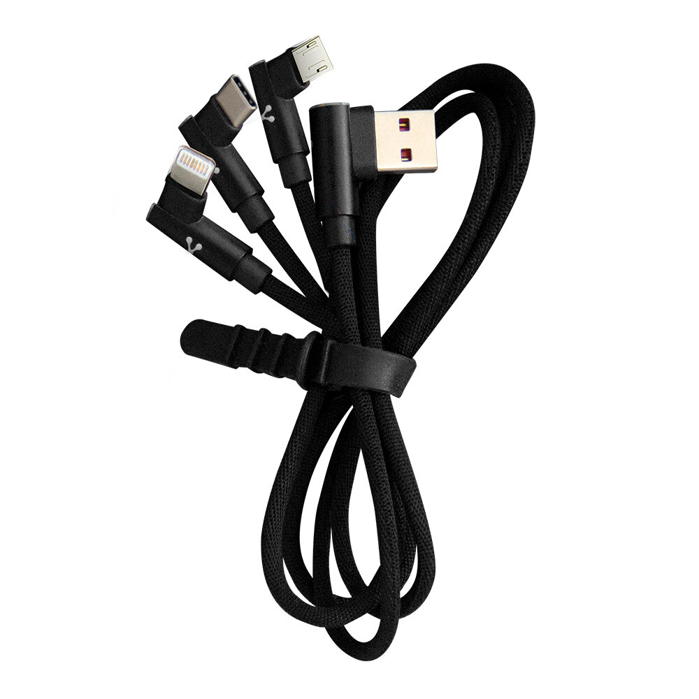 Cable Vorago Cab-308 Micro Usb/ Lightning/ Tipo C 2.4A Negro