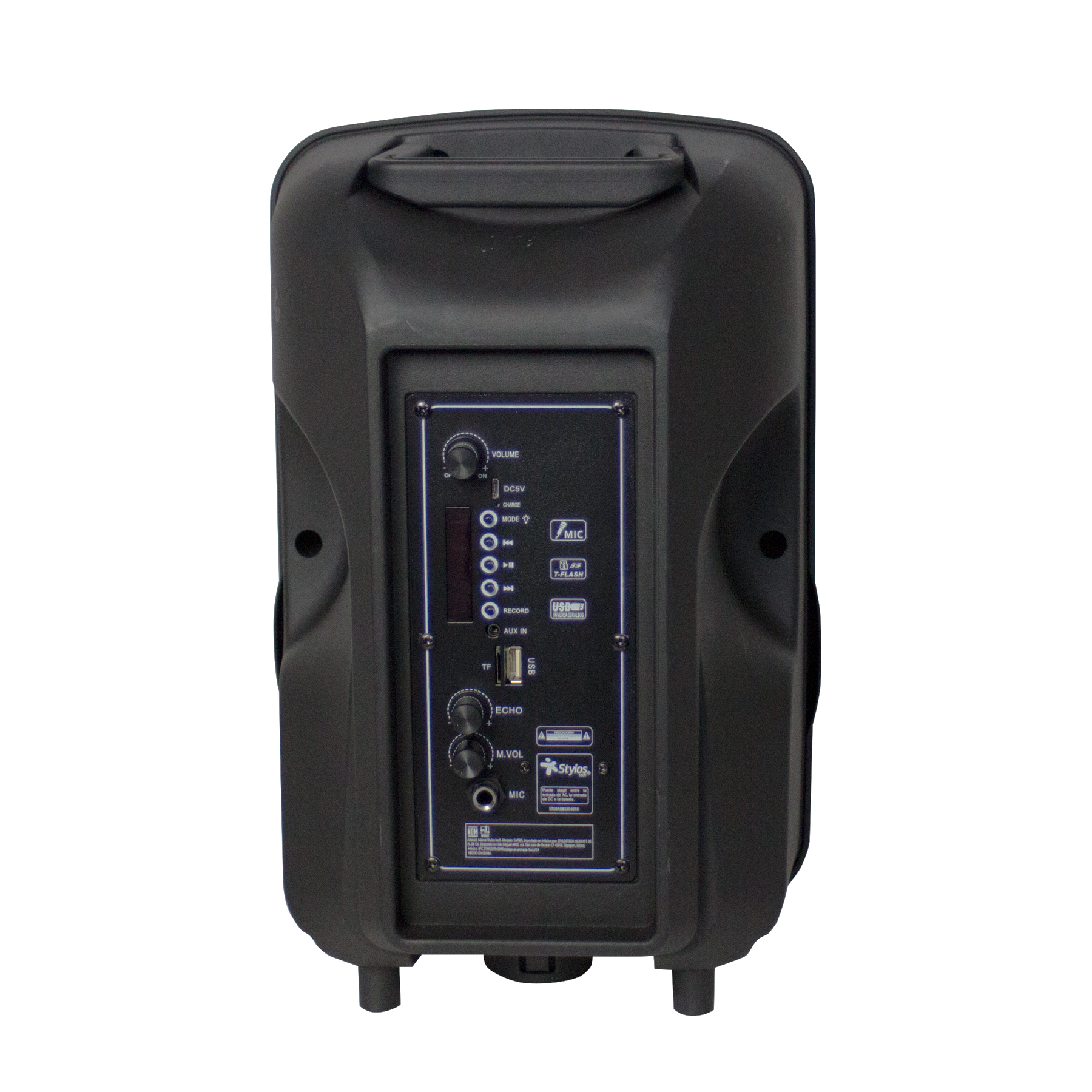 Bocina Karaoke Stylos 8" Recargable Bt/Usb/Aux/Sd Stsbab9B