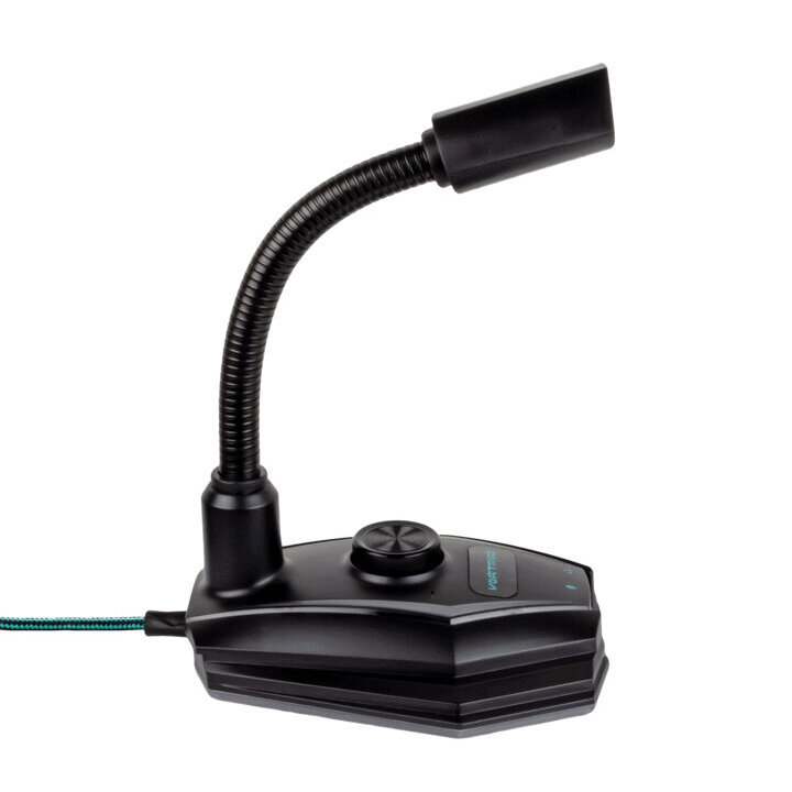 Microfono Gamer Vortred V-930419 Rgb Streaming Entrada 3.5Mm Negro